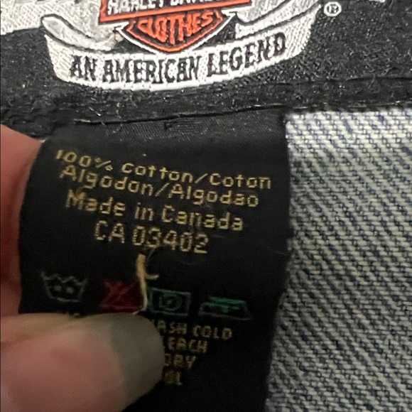 Harley-Davidson Blue Denim Vest with Bold Patches Vintage - Picture 8 of 13